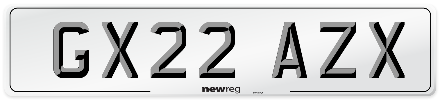 GX22 AZX Number Plate from New Reg